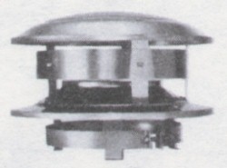 A typical external stovepipe cap, with a spark-arrester rim